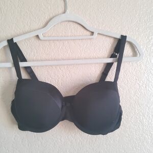 Instant Shaping Satin Trim Underwire Bra Size 36B Black New